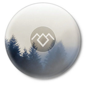 Значок с принтом Twin Peaks в Белгороде,  металл | круглая форма, металлическая застежка в виде булавки | twin peaks | лес | лора палмер | ночь | огонь | сова | сосны | твин пикс
