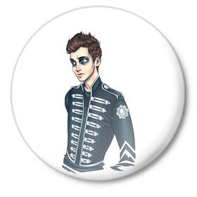 Значок с принтом Jacket в Белгороде,  металл | круглая форма, металлическая застежка в виде булавки | Тематика изображения на принте: 21 pilots