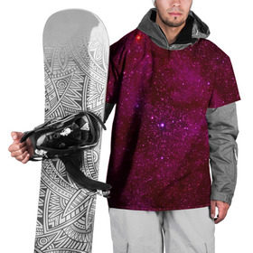 Накидка на куртку 3D с принтом Розовые звёзды в Белгороде, 100% полиэстер |  | nebula | звезды | созвездие | туманность