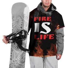 Накидка на куртку 3D с принтом Fire is life (Огонь это жизнь) в Белгороде, 100% полиэстер |  | fire | is | life | алфавит | английский | большие | буквы | горит | жар | клевая | надпись | огонь | огонь это жизнь | пламя | пожар | полымя | прикольная | пыл | свет | слово | цитата