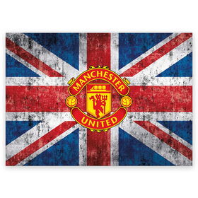 Поздравительная открытка с принтом Manchester United №1! в Белгороде, 100% бумага | плотность бумаги 280 г/м2, матовая, на обратной стороне линовка и место для марки
 | manchester united | манчестер | юнайтед