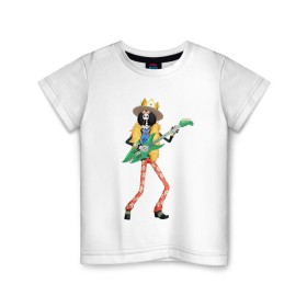Детская футболка хлопок с принтом Брук в Белгороде, 100% хлопок | круглый вырез горловины, полуприлегающий силуэт, длина до линии бедер | anime | brook | one | piece | ван | луффи | музыка | пираты | пис | скелет