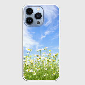 Чехол для iPhone 13 Pro с принтом Ромашковое поле в Белгороде,  |  | желтый | красный | любовь | новинки | подарок | розы | сердце | текстура | тюльпаны | цветы