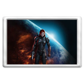 Магнит 45*70 с принтом Mass Effect в Белгороде, Пластик | Размер: 78*52 мм; Размер печати: 70*45 | n7 | shepard | галактика | жнец | космос | масс | нормандия | планета | шепард | эффект