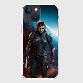 Чехол для iPhone 13 mini с принтом Mass Effect в Белгороде,  |  | Тематика изображения на принте: n7 | shepard | галактика | жнец | космос | масс | нормандия | планета | шепард | эффект