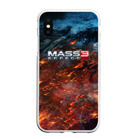 Чехол для iPhone XS Max матовый с принтом Mass Effect в Белгороде, Силикон | Область печати: задняя сторона чехла, без боковых панелей | n7 | shepard | галактика | жнец | космос | масс | нормандия | планета | шепард | эффект