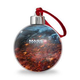 Ёлочный шар с принтом Mass Effect в Белгороде, Пластик | Диаметр: 77 мм | n7 | shepard | галактика | жнец | космос | масс | нормандия | планета | шепард | эффект