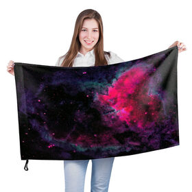 Флаг 3D с принтом Загадочный космос в Белгороде, 100% полиэстер | плотность ткани — 95 г/м2, размер — 67 х 109 см. Принт наносится с одной стороны | space | star | вселенная | звезды | космический | космос | созвездие