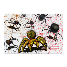 Магнитный плакат 3Х2 с принтом Тарантул в Белгороде, Полимерный материал с магнитным слоем | 6 деталей размером 9*9 см | spider | паук | паутина | тарантул