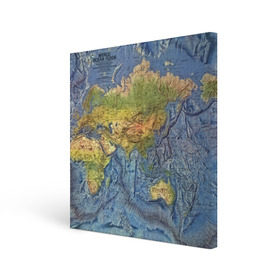 Холст квадратный с принтом Карта в Белгороде, 100% ПВХ |  | Тематика изображения на принте: география | земля | мир
