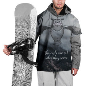 Накидка на куртку 3D с принтом Twin Peaks в Белгороде, 100% полиэстер |  | twin peaks | дэвид линч | лес | лора палмер | сова | твин пикс | туман