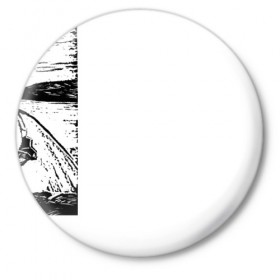 Значок с принтом Владивосток в Белгороде,  металл | круглая форма, металлическая застежка в виде булавки | владивосток | гравюра | графика | корабль | маяк | маяк эгершельд | сувенир | художник
