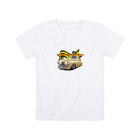 Детская футболка хлопок с принтом Победа от деда в Белгороде, 100% хлопок | круглый вырез горловины, полуприлегающий силуэт, длина до линии бедер | 