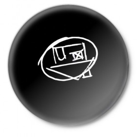 Значок с принтом Logo в Белгороде,  металл | круглая форма, металлическая застежка в виде булавки | art | logo | music | the neighbourhood | лого | музыка | поп | рок