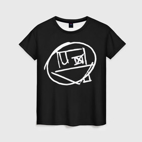 Женская футболка 3D с принтом Logo в Белгороде, 100% полиэфир ( синтетическое хлопкоподобное полотно) | прямой крой, круглый вырез горловины, длина до линии бедер | art | logo | music | the neighbourhood | лого | музыка | поп | рок