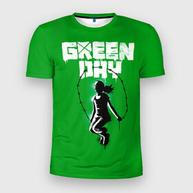 Мужская футболка 3D спортивная с принтом Green Day в Белгороде, 100% полиэстер с улучшенными характеристиками | приталенный силуэт, круглая горловина, широкие плечи, сужается к линии бедра | american idiot | green day | грин дей | грин дэй