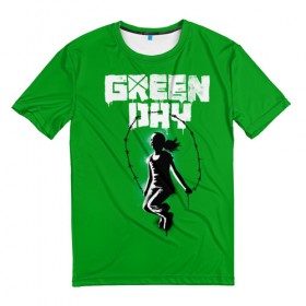 Мужская футболка 3D с принтом Green Day в Белгороде, 100% полиэфир | прямой крой, круглый вырез горловины, длина до линии бедер | american idiot | green day | грин дей | грин дэй