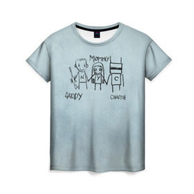 Женская футболка 3D с принтом Чаппи в Белгороде, 100% полиэфир ( синтетическое хлопкоподобное полотно) | прямой крой, круглый вырез горловины, длина до линии бедер | antwoord | chappie | die | ninja | yolandi | йоланди | ниндзя | робот