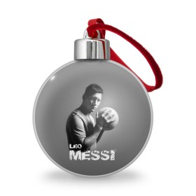 Ёлочный шар с принтом Leo Messi в Белгороде, Пластик | Диаметр: 77 мм | barcelona | spanish | аргентина | барселона | испания | лео | месси | мяч | футбол | футболист