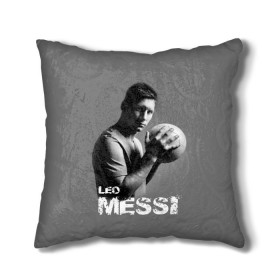 Подушка 3D с принтом Leo Messi в Белгороде, наволочка – 100% полиэстер, наполнитель – холлофайбер (легкий наполнитель, не вызывает аллергию). | состоит из подушки и наволочки. Наволочка на молнии, легко снимается для стирки | barcelona | spanish | аргентина | барселона | испания | лео | месси | мяч | футбол | футболист