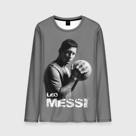 Мужской лонгслив 3D с принтом Leo Messi в Белгороде, 100% полиэстер | длинные рукава, круглый вырез горловины, полуприлегающий силуэт | barcelona | spanish | аргентина | барселона | испания | лео | месси | мяч | футбол | футболист