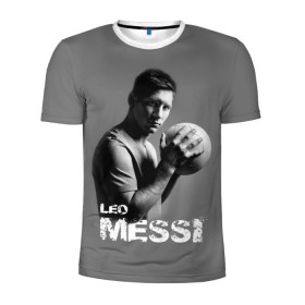 Мужская футболка 3D спортивная с принтом Leo Messi в Белгороде, 100% полиэстер с улучшенными характеристиками | приталенный силуэт, круглая горловина, широкие плечи, сужается к линии бедра | barcelona | spanish | аргентина | барселона | испания | лео | месси | мяч | футбол | футболист