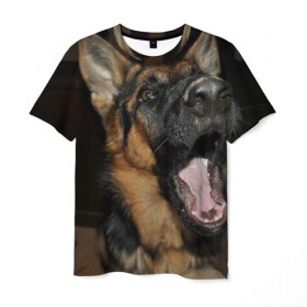 Мужская футболка 3D с принтом Гав в Белгороде, 100% полиэфир | прямой крой, круглый вырез горловины, длина до линии бедер | друг человека | животное | красивая | милая | пес | породистая собака | породы | прикольная | щенок