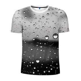 Мужская футболка 3D спортивная с принтом Дождь за окном 2 в Белгороде, 100% полиэстер с улучшенными характеристиками | приталенный силуэт, круглая горловина, широкие плечи, сужается к линии бедра | 3d | new | арт | вода | дождливо | дождь | дождь за окном | капли | капли на стекле | крутые | настроение | новые | окно | популярные | прикольные | стекло