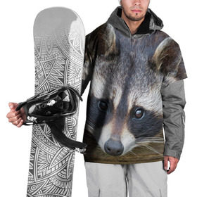 Накидка на куртку 3D с принтом Енот в Белгороде, 100% полиэстер |  | барсук | добрый | енот | животное | зверек | зверь | красивый | крошка | милое | милый | полоски серые | полоскун | прикольный | природа | скунс | усатый | фауна | флора | хищник | черный | шерсть
