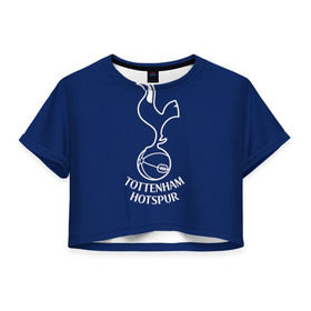 Женская футболка 3D укороченная с принтом Tottenham hotspur в Белгороде, 100% полиэстер | круглая горловина, длина футболки до линии талии, рукава с отворотами | football | англия | болельщик | игрок | лондон | премьер лига | тоттенхэм хотспур | фанат | футбол | футболист | шпоры