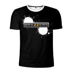 Мужская футболка 3D спортивная с принтом Brazzers в Белгороде, 100% полиэстер с улучшенными характеристиками | приталенный силуэт, круглая горловина, широкие плечи, сужается к линии бедра | 3d | brazzers | new | vip | браззерс | новые | популярные | прикольные | тренд | хит