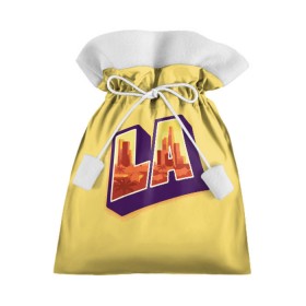 Подарочный 3D мешок с принтом Лос-Анджелес в Белгороде, 100% полиэстер | Размер: 29*39 см | california | los angeles | usa | америка | калифорния | лос анджелес | сша