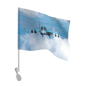 Флаг для автомобиля с принтом Су 34 в Белгороде, 100% полиэстер | Размер: 30*21 см | самолет