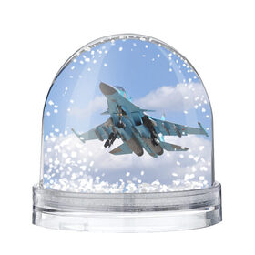 Снежный шар с принтом Сухой в Белгороде, Пластик | Изображение внутри шара печатается на глянцевой фотобумаге с двух сторон | самолет