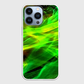 Чехол для iPhone 13 Pro с принтом Световые линии в Белгороде,  |  | color | colour | glim | glow | light | lights | shine | society | world | абстракция | блеск | великолепие | волны | глянец | дым | зеленый свет | лоск | свет | сияние | солнечный свет