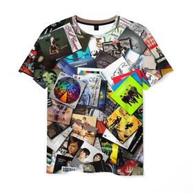 Мужская футболка 3D с принтом Albums в Белгороде, 100% полиэфир | прямой крой, круглый вырез горловины, длина до линии бедер | music | rock | rock and roll | музыка | рок