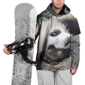 Накидка на куртку 3D с принтом Лапка панда в Белгороде, 100% полиэстер |  | Тематика изображения на принте: бамбук | животное | медведь