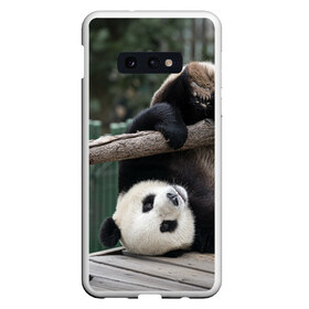 Чехол для Samsung S10E с принтом Паркур панда в Белгороде, Силикон | Область печати: задняя сторона чехла, без боковых панелей | Тематика изображения на принте: бамбук | животное | медведь