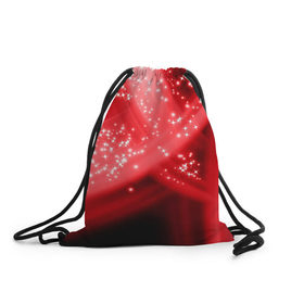 Рюкзак-мешок 3D с принтом Звёздный шлейф в Белгороде, 100% полиэстер | плотность ткани — 200 г/м2, размер — 35 х 45 см; лямки — толстые шнурки, застежка на шнуровке, без карманов и подкладки | абстракция | блеск | гламур | звёздочка | звёзды | красный | огни