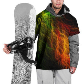 Накидка на куртку 3D с принтом Цветные линии в Белгороде, 100% полиэстер |  | молния | пестрый | разноцветный