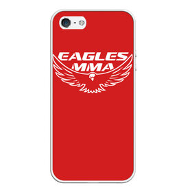 Чехол для iPhone 5/5S матовый с принтом Eagles mma в Белгороде, Силикон | Область печати: задняя сторона чехла, без боковых панелей | maa | ufc | бои | бойцы | дагестан | единоборства | мма | орел | хабиб нурмагомедов