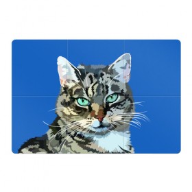 Магнитный плакат 3Х2 с принтом Котэ в Белгороде, Полимерный материал с магнитным слоем | 6 деталей размером 9*9 см | Тематика изображения на принте: cat | взгляд | глаза | животные | киска | кот | котёнок | кошка