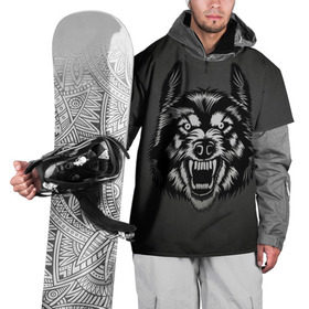 Накидка на куртку 3D с принтом Злой оскал волка в Белгороде, 100% полиэстер |  | аука | бирюк | волк | волчара | волчица | волчок | глаза | животное | животные | зверь | койот | млекопитающее | оскал | санитар леса | силуэт | татуировка | трафарет | уши | хищник | черный | шакал