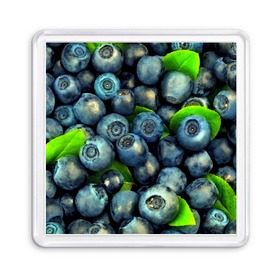 Магнит 55*55 с принтом Голубика в Белгороде, Пластик | Размер: 65*65 мм; Размер печати: 55*55 мм | blueberry | голубика | черника | ягоды