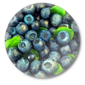 Значок с принтом Голубика в Белгороде,  металл | круглая форма, металлическая застежка в виде булавки | blueberry | голубика | черника | ягоды