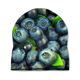 Шапка 3D с принтом Голубика в Белгороде, 100% полиэстер | универсальный размер, печать по всей поверхности изделия | blueberry | голубика | черника | ягоды