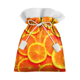 Подарочный 3D мешок с принтом Сочные апельсины в Белгороде, 100% полиэстер | Размер: 29*39 см | Тематика изображения на принте: апельсин | летние | сочные | цитрус | яркие