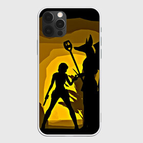 Чехол для iPhone 12 Pro Max с принтом Tomb Raider в Белгороде, Силикон |  | Тематика изображения на принте: желтый | лара крофт | черный