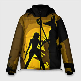 Мужская зимняя куртка 3D с принтом Tomb Raider в Белгороде, верх — 100% полиэстер; подкладка — 100% полиэстер; утеплитель — 100% полиэстер | длина ниже бедра, свободный силуэт Оверсайз. Есть воротник-стойка, отстегивающийся капюшон и ветрозащитная планка. 

Боковые карманы с листочкой на кнопках и внутренний карман на молнии. | желтый | лара крофт | черный