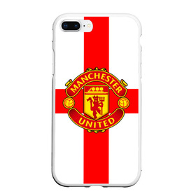 Чехол для iPhone 7Plus/8 Plus матовый с принтом Manchester united в Белгороде, Силикон | Область печати: задняя сторона чехла, без боковых панелей | 3д | fc | manchester united | mu | англия | британия | игра | канониры | красные дьяволы | лондон | манчестер | мю | флаг | флаг британии | футбол | эмблема